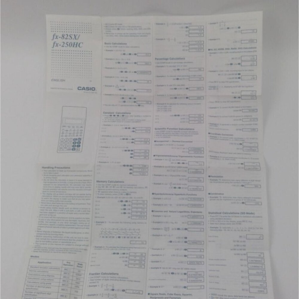 Casio fx-250HC FRACTION Scientific Calculator with Hard Cover FX-250HC - Picture 4 of 7